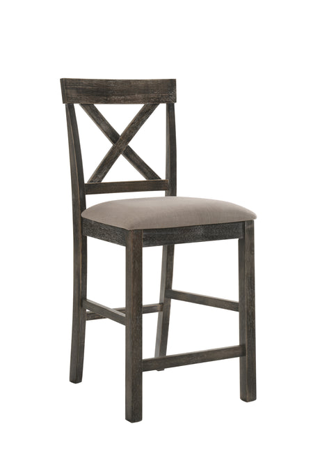 Martha II Weathered Gray Finish 7 PCs Counter Height Dining Room Set - sold by Home Elegance USA
