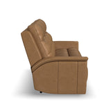 Ranger Power Reclining Sofa With Console, Power Headrest, Lumbar, Heat & Massage - Oakridge | Flexsteel