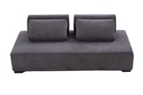 85.4'' Minimalist Sofa 3 - Seater Couch for Apartment, Business Lounge, Waiting Area, Hotel Lobby Grey - W87663987 - image - 2