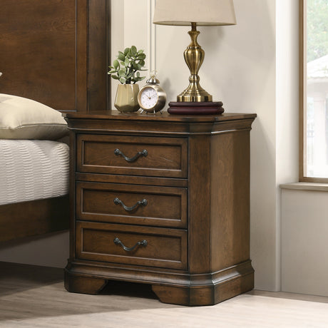 Maderne Traditional 3-Piece Wood Bedroom Set with Queen Size Panel Bed and Two Nightstands - sold by Home Elegance USA