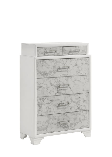 Soul Modern Style King 5PC Bedroom Set Made with wood in White (CA Inventory) - sold by Home Elegance USA