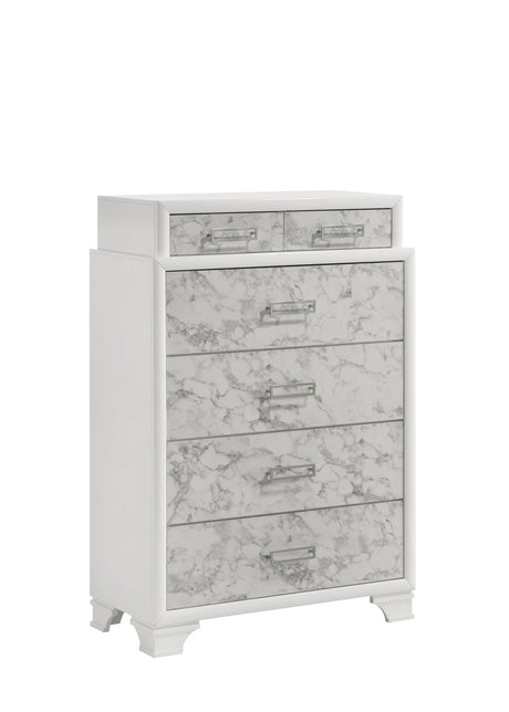 Soul Modern Style Queen 5PC Bedroom Set Made with wood in White(NJ Inventory) - sold by Home Elegance USA
