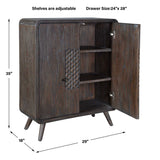 Hausen 2 Door Mid-Century Cabinet - - Dark Brown by Uttermost - View 10