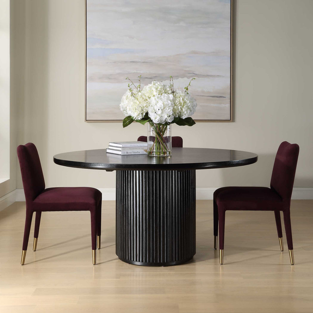 Hersch Round Dining Table - Black by Uttermost - View 2
