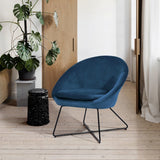 Accent Chair Armchair Fashion Velvet Fabric Upholstery Accent Chairs for Living Room Bedroom,Dark Blue - Home Elegance USA