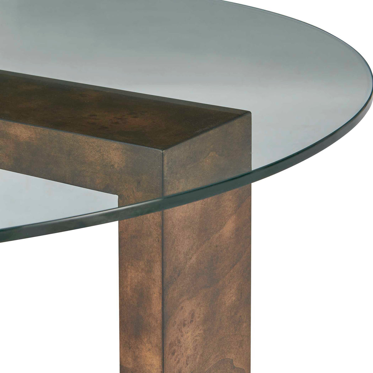 Ignis Round Glass Coffee Table Brown / Woodtone - Dark Brown by Uttermost - View 5