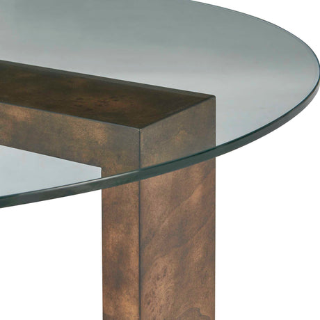 Ignis Round Glass Coffee Table Brown / Woodtone - Dark Brown by Uttermost - View 5