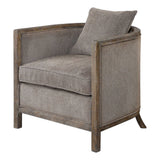 Viaggio Chenille Accent Chair Gray - Light Brown by Uttermost - View 3