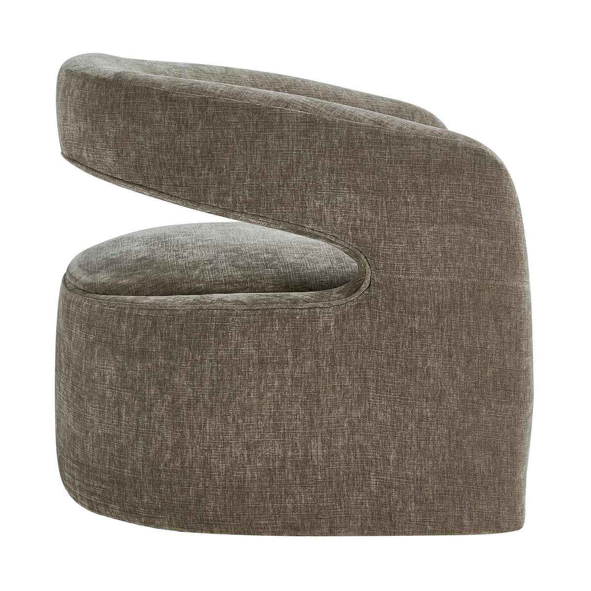 Breis Swivel Barrel Chair - Dark Gray by Uttermost - View 5