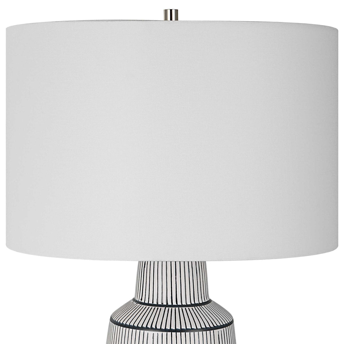 Breton Nautical Stripe Table Lamp - White by Uttermost - View 5