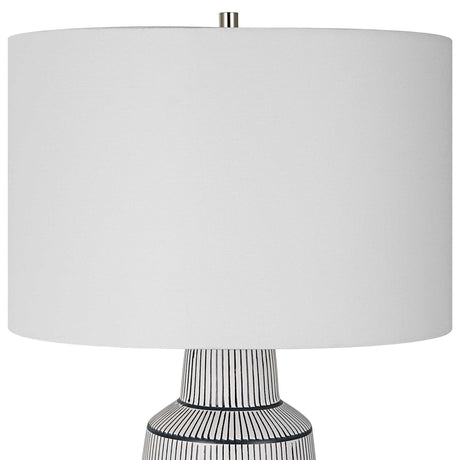 Breton Nautical Stripe Table Lamp - White by Uttermost - View 5
