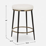 Ensemble Counter Stool Cream - White by Uttermost - View 7