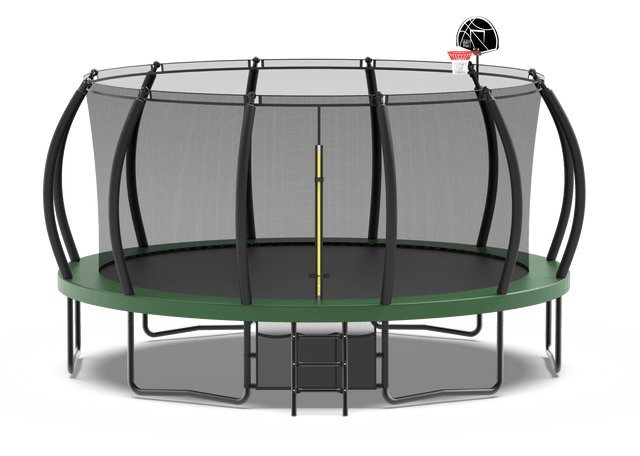 16FT Trampoline with Basketball Hoop - Recreational Trampolines with Ladder ,Shoe Bag and Galvanized Anti - Rust Coating - K1163S00007 - image - 1