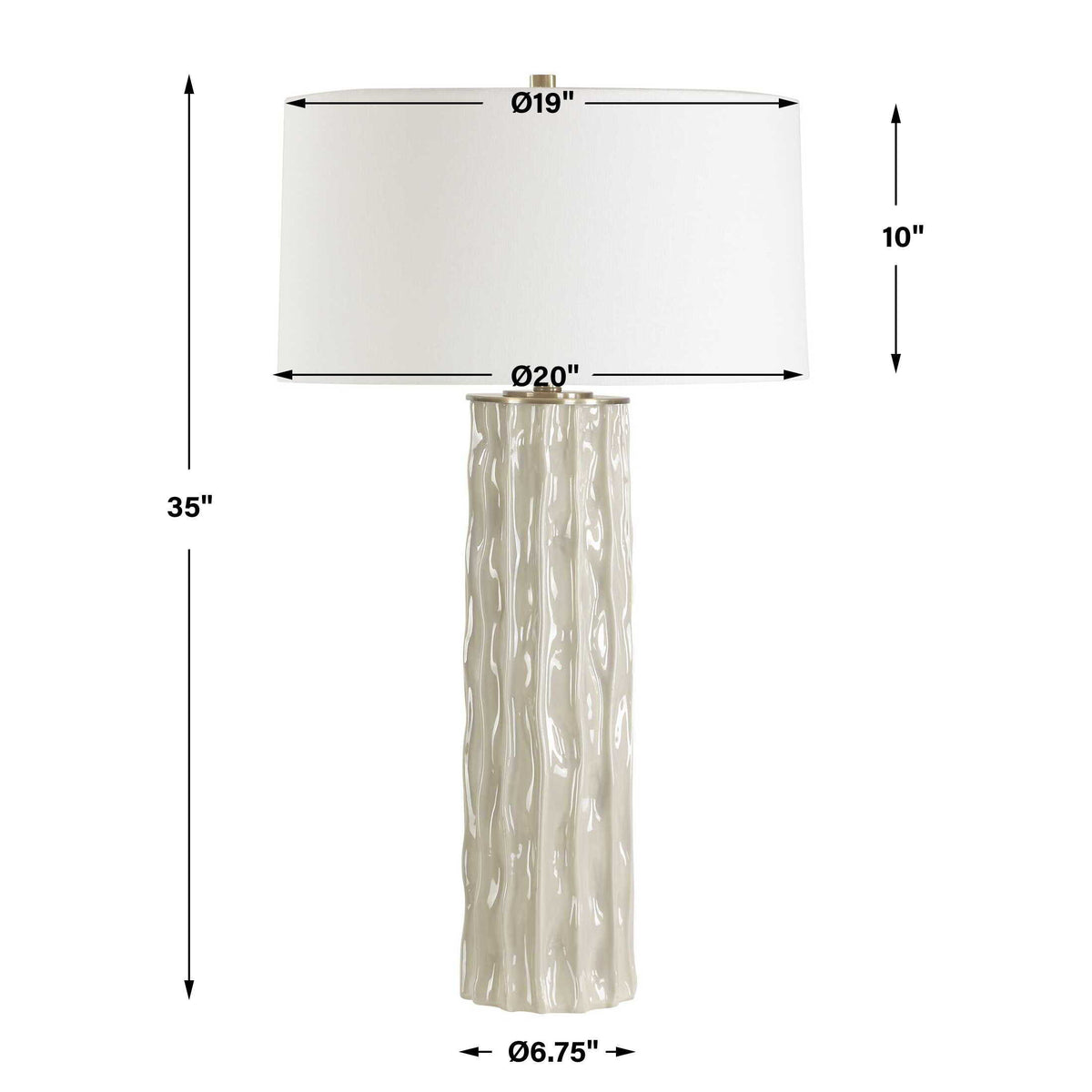 Parilli Table Lamp Taupe Gray - Beige by Uttermost - View 7