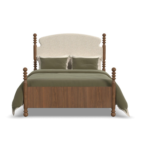Azalea Queen Upholstered Bed - Walnut | Flexsteel