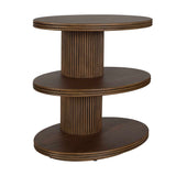 Top Tier Oval Walnut Side Table Woodtone - Dark Brown by Uttermost - View 2