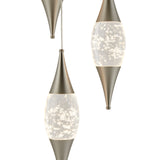 Shinny Teardrops Round Chandelier // Matte Nickel  | Finesse - Home Elegance USA
