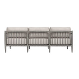 Borneo Outdoor Sofa Dove - Light Gray by Uttermost - View 4