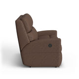 Catalina Transitional Leather Power Reclining Loveseat | Flexsteel