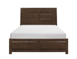 Espresso Finish Contemporary Design Queen Bed Wooden Bedroom Furniture 1pc