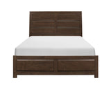 Espresso Finish Contemporary Design Queen Bed Wooden Bedroom Furniture 1pc