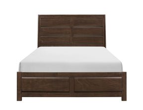 Espresso Finish Contemporary Design Queen Bed Wooden Bedroom Furniture 1pc