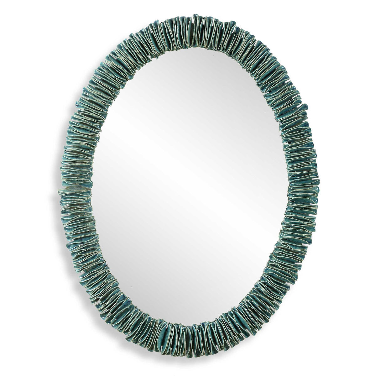 Bonaire Oval Mirror - Blue by Uttermost - View 1