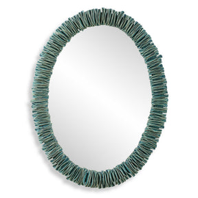 Bonaire Oval Mirror - Blue by Uttermost - View 1