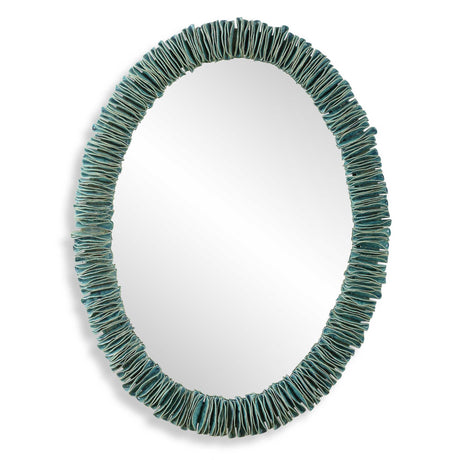 Bonaire Oval Mirror - Blue by Uttermost - View 1