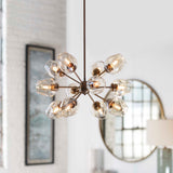 Chet 12 Light Sputnik Chandelier - Light Brown by Uttermost - View 2