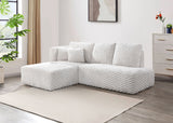 Manya Ivory Corduroy Sectional Sofa