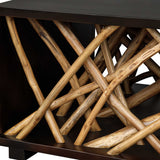 Teak Maze Coffee Table Woodtone - Light Brown / Dark Brown by Uttermost - View 6