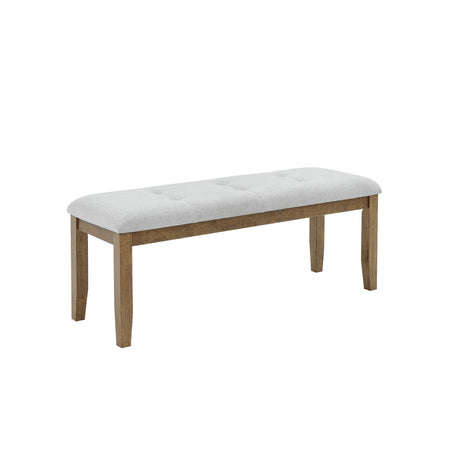 Darla 6Pc 72'W Rectangular Walnut Oak Finish Sled Dining Set with Bench - sold by Home Elegance USA