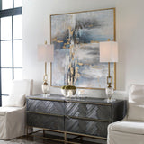 Road Less Traveled Abstract Art - Blue / Yellow by Uttermost - View 2