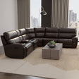 6-Piece Leather Power Sectional in Brazil Tobacco - sold by Home Elegance USA
