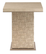 Geometry High Side Table Polished Limestone - Beige / Gold by Hooker Furniture - View 2