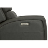 Linden Power Recliner With Power Headrest & Lumbar - Charcoal | Flexsteel