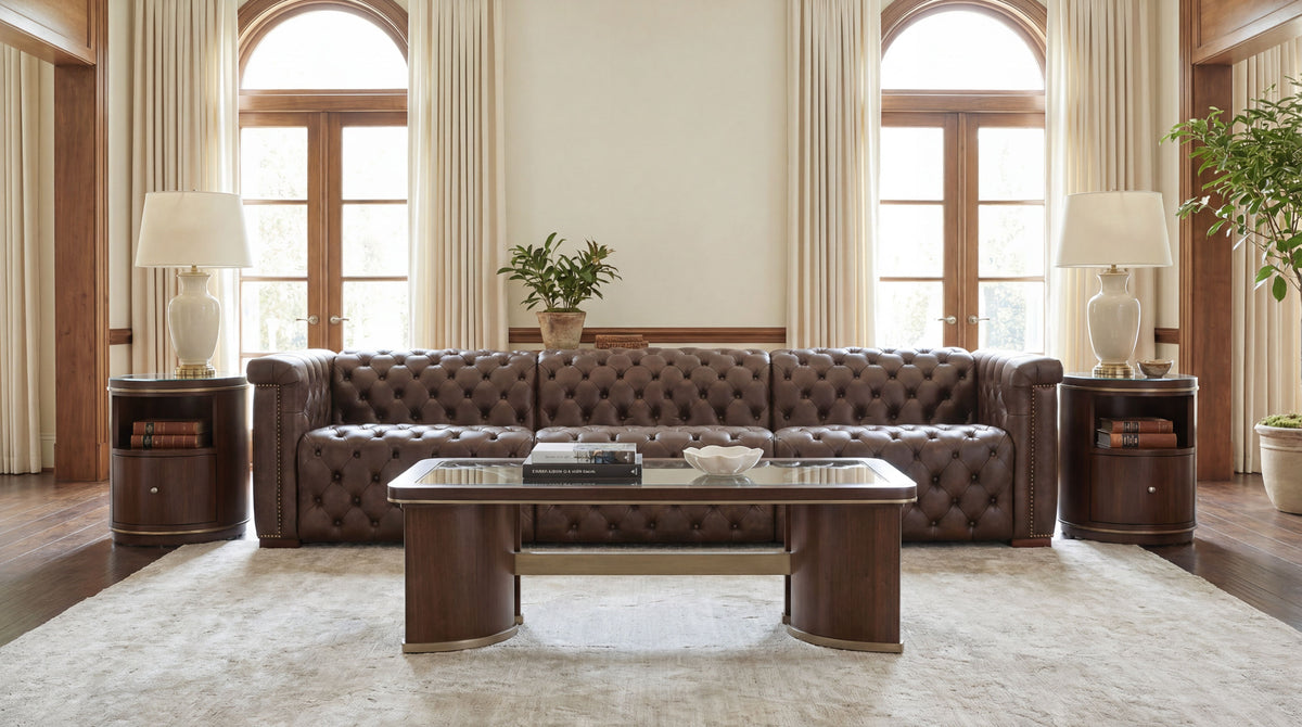 Melange Contours Coffee Table - Dark Brown by Hooker Furniture - View 5
