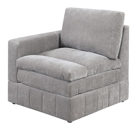 Contemporary Modular 6-Piece Sectional Sofa Set in Graphite Morgan Suede | Ideal for Living Rooms - sold by Home Elegance USA