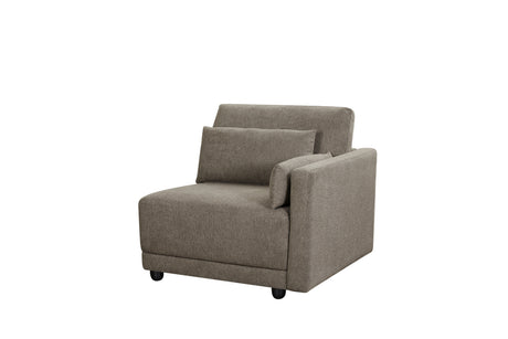 Rylie 5Pcs Brown Linen Modular Sectional Sofa with Toss Pillows - sold by Home Elegance USA