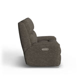 Rio Transitional Fabric Power Reclining Loveseat With Power Headrests | Flexsteel