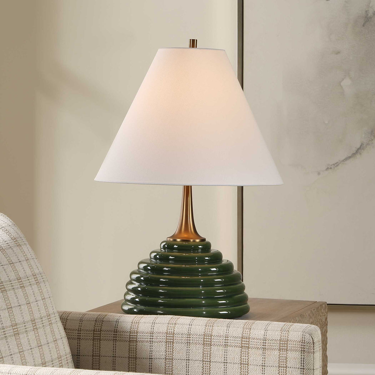 McKay Table Lamp - Dark Green by Uttermost - View 2