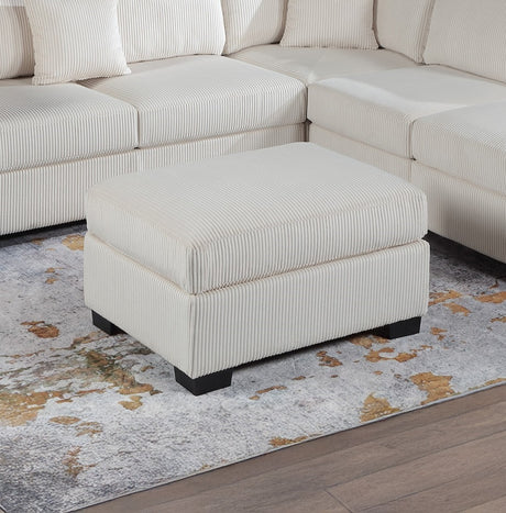 Contemporary Sectional Sofa Set Reversible L/R Chaise Sofa Beige Corduroy Upholstered Pillows Living Room Furniture - sold by Home Elegance USA