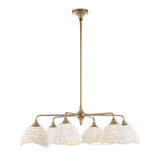 Biddeford 6 Light Beaded Pendant - Gold / White by Uttermost - View 9