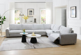 Tarrance Modular Gray Sherpa & Velvet Power Recliner Sectional w/ Multifunction