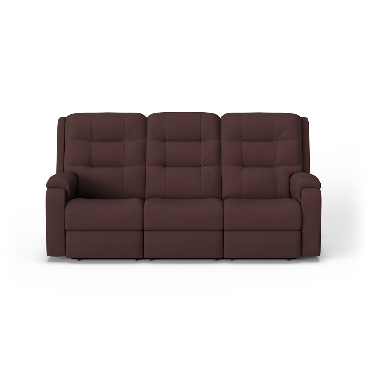 Arlo Transitional Leather Power Reclining Sofa, Power Headrests & Lumbar | Flexsteel
