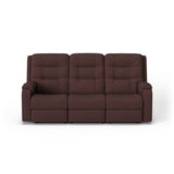Arlo Transitional Leather Power Reclining Sofa, Power Headrests & Lumbar | Flexsteel
