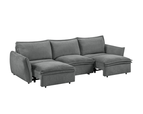 Eaden Gray Chenille Power Sofa w/Sleeper - sold by Home Elegance USA