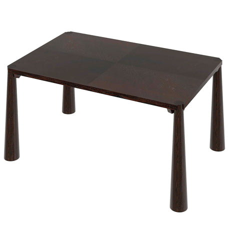 TREXM 7-Piece Retro Dining Table Set for 6, Wood Dining Table Set for 6 with Upholstered Chairs for kitchen & Dining Room (Espresso) - sold by Home Elegance USA