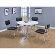 Marla White and Chrome 5-piece Dining Set - sold by Home Elegance USA